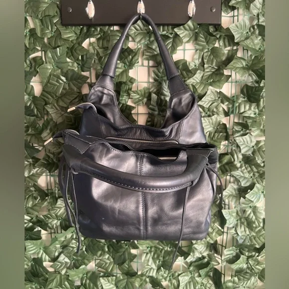 Vera Pelle made in Italy leather handbag bleu navy - Picture 5 of 12